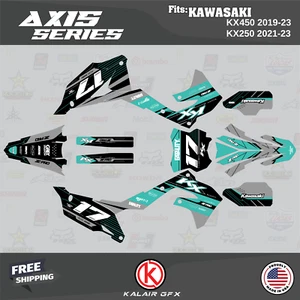 Graphics Kit for KAWASAKI KX450 (2019-2023) Axis Series - TEAL - Picture 1 of 6