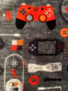 Gaming Scrap 14"x 36”, Lux Fleece Fabric, computer, controller, nintendo - Picture 1 of 2