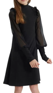 Elegante Vestido Niña Negro Luna - Festivo, Cómodo y de Alta Calidad de - Imagen 1 de 3