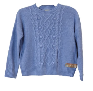 There Abouts Girls Size Medium 10/12 Sweater Blue Serene Sky Pull On - Picture 1 of 8