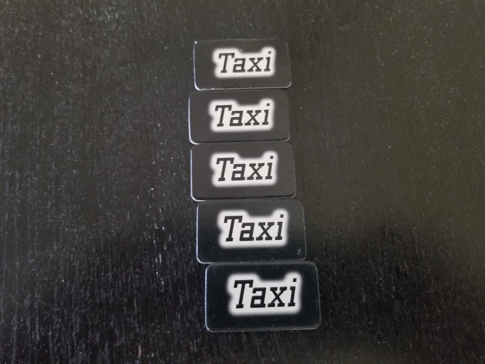 5 boletos de tarifa de taxi en blanco y negro Scotland Yard -En muy buena condición- piezas de juego de mesa modernas Foto 1 de 1