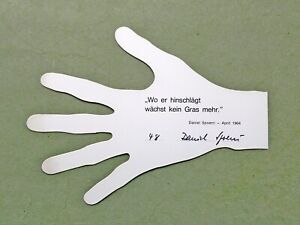 Fluxus 1964; signed Daniel SPOERRI: Wortfalle: 'Wo er hinschlägt [...]'; 48[/50]