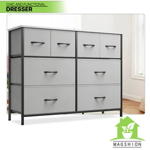 8-Tier Drawers Dresser Fabric Chest of Drawers Nursery Closet Storage Organizer - Picture 1 of 10