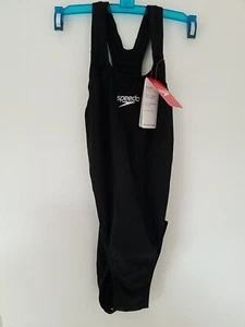 Speedo Damen UK 8/30 Ausdauer Badeanzug Badeanzug schwarz schnell trocknend  - Bild 1 von 6