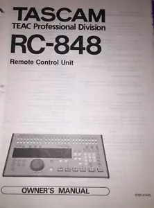 TASCAM RC848 MANUALE (COPIA) - Foto 1 di 1