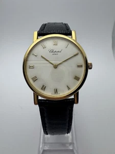 Rare manifacture Chopard Watch 18kt Gold - Man Size With Box - Imagen 1 de 15