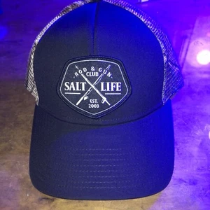 Salt Life Rod & Gun Club Trucker Hat One Size Camo Snapback Patch - Picture 1 of 6
