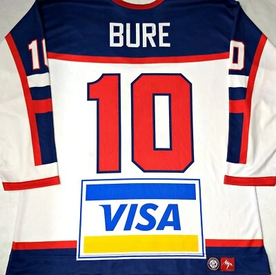 MEN-52-BRAND NEW PAVEL BURE TEAM RUSSIAN MADE IN RUSSIA - VISA HOCKEY JERSEY - Image 1 of 4