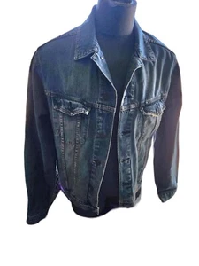 Giacca jeans camionista Abercrombie & Fitch extra pesante denim invecchiato taglia XL - Foto 1 di 9