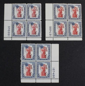 CKStamps: US Stamps Collection Scott#S6 Spot Thin, S7 Block Mint NH OG - Imagen 1 de 2