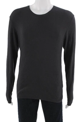 Zara Mens Black Crew Neck Long Sleeve Cotton Blend Sweater Size L - Image 1 of 4