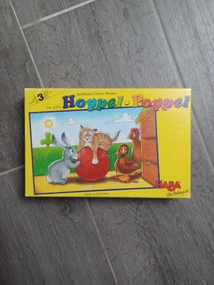 Hoppel-Poppel – Klassisches Brettspiel Haba mit Holzfiguren Würfeln, Vollständig - Bild 1 von 4