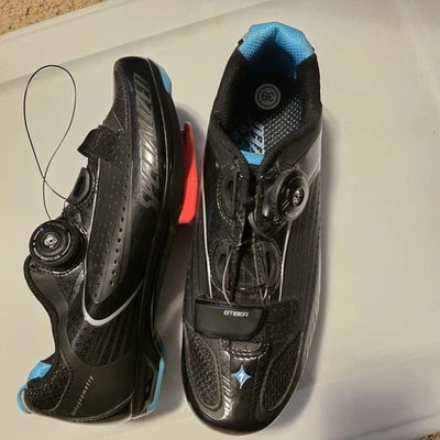 Zapatos de Ciclismo Especializados para Mujer 8.5 S-Works Blanco FACT Carbono Bicicleta de Carretera 3 Pernos Foto 1 de 4