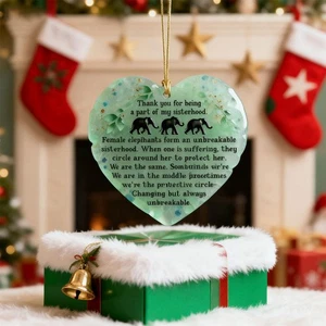 Herzlicher Elefant Schwesternschaft Andenken, Weihnachten Schwesternschaft Ornament T1G0 - Bild 1 von 19