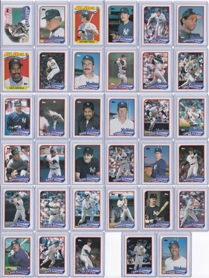 New York Yankees 1989 Topps Baseball Team Set 35 Cards - Image 1 of 4