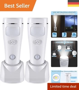 LED Notlichter mit Bewegungssensor - 4-in-1 Funktion, 2er-Pack für Stromausfälle - Bild 1 von 9