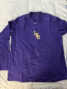 Nike Pro LSU Tigers Baseball Team Issued Fitted Compression Shirt Mens XL CD2429 - Picture 1 of 13