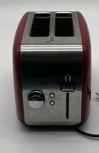 KitchenAid KMT2115ER 2 Slice Toaster  Empire Red Silver Black Bread Bagel Works - Picture 1 of 6