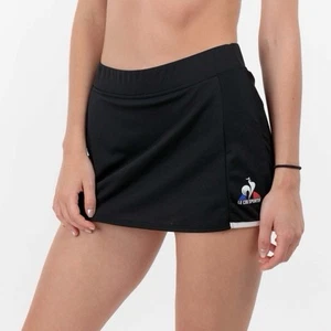 Le Coq Sportif Tennis Skirt Women's Size XL Jupe Black Stretch Mini France - Picture 1 of 9