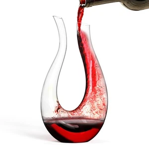 Jarra de vino de cristal soplada a mano sin plomo - 750 ml cuello de cisne en forma de U A... - Imagen 1 de 7