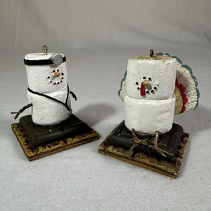 Set Of 2 The Original S'mores Midwest Doctor & Turkey Marshmallow 2.5” Ornament - Picture 1 of 12