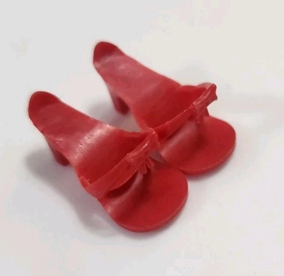 ZAPATOS MUÑECA IDEALES TAMMY ROJAS CORREA LAZO DE COLECCIÓN AÑOS 60 Foto 1 de 3