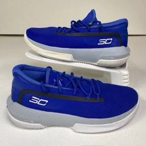 Under Armour Kids' GS SC 3ZERO III Blue Basketball Shoes Sneakers 6.5Y - Picture 1 of 7