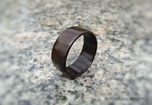 Smoked Eucalyptus Wood Ring ~ Bentwood Ring ~ Handmade ~ Unisex ~ Limited Run - Picture 1 of 9