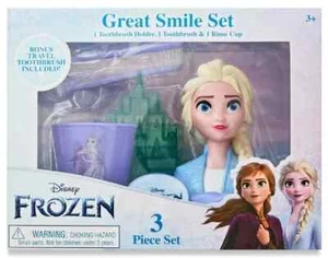 Juego de cepillo de dientes, soporte y taza de enjuague Frozen Disney Travel Great Smile - 1175 - Imagen 1 de 1