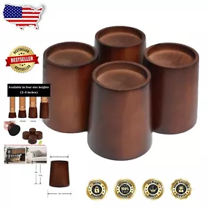 Versatile Tapered 5-Inch Wooden Risers - Elevate Beds, Sofas, Tables & More - Picture 1 of 8