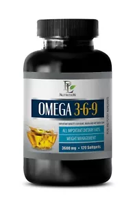 skin and joint support vitamins - OMEGA 3-6-9 - heart health awareness 1 BOTTLE - Picture 1 of 11