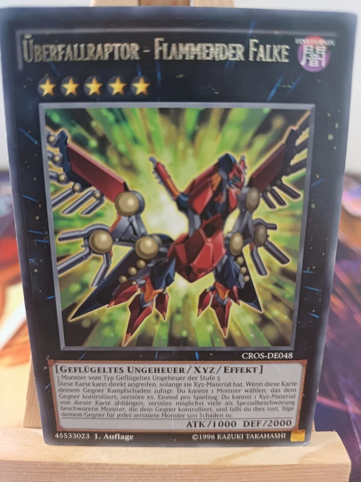 Überfallraptor - Flammender Falke CROS-DE048 Rare Deutsch NM YUGIOH - Bild 1 von 1