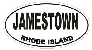 Jamestown Rhode Island Oval Bumper Sticker or Helmet Sticker D1513 Euro Oval - Bild 1 von 1
