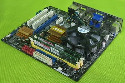 Asus P5QPL-PL-VM EPU Socket 775 Motherboard Core 2 Quad Q8300 CPU 4GB ram Heatsi - Image 1 of 4