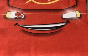 Cars Lightning McQueen Mouth Panel 100% Cotton Woven Adult Size 9.25x6” - Picture 1 of 1