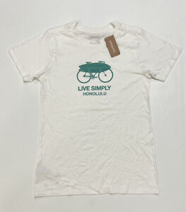 Patagonia Men's T-shirt Pataloha Live Simply Bike Bicycle Limited Hawaii White