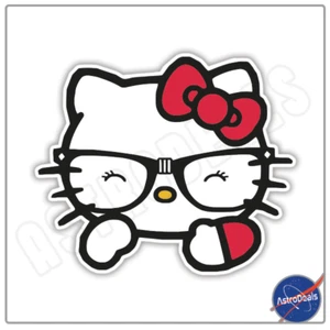 Hello Kitty Glasses sticker window laptop bumper vinyl decal - Picture 1 of 1