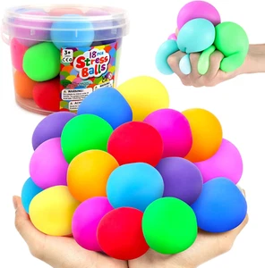 Squishy Stress Balls for Kids Adults: 18 Pack Stretchy Fidget Ball for Anxiet... - Picture 1 of 1