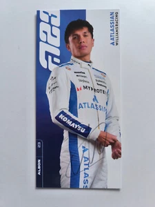 Alexander Albon signed 2025 Williams F1 FW47 official card 10x21cm NEW - Picture 1 of 2