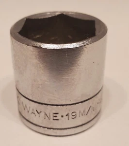 S-K Wayne 19mm No. 319 3/8" Drive 6 Point Socket - Picture 1 of 2