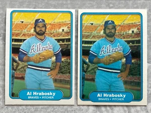 (2) 1982 Fleer AL HRABOSKY "Wrong Height" Error & Corrected Baseball Cards #438 - Picture 1 of 2