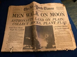 The New York Times Montag, 21. Juli 1969 MEN WALK ON MOON KOMPLETT Late City Edi - Bild 1 von 10