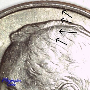 1993 P Roosevelt Dime - Spiked Head Die Crack - Rare Error Coin - Picture 1 of 4