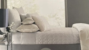 Hotel Collection Euro Pillow Sham, Quilted, Oriel, Silver ๐ - Picture 1 of 4