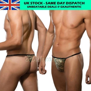 Tanga de algodón suave elegante cuerda en G para hombre Doreanse de camuflaje - Imagen 1 de 7