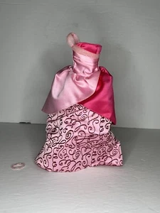 Mattel Barbie 2004 Happy Birthday Barbie Party Formal Dress and Necklace READ - Picture 1 of 6