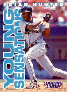 1996 Kenner Starting Lineup Card Brian Hunter Houston Astros - Picture 1 of 2