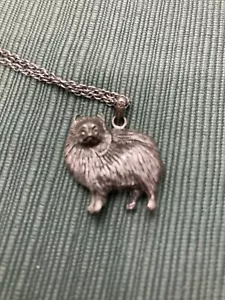 Danbury Mint Sterling 925 Pomeranian Dog Necklace - Picture 1 of 10