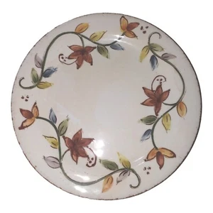Maxcera Leaf Vine Fall Autumn Hand Painted Tuscany Plate Dish 8” - Picture 1 of 6