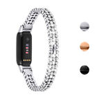 StrapsCo Stainless Steel Watch Band Bracelet with Rhinestone for Fitbit Luxe